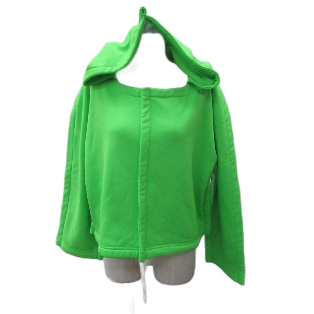 コムデギャルソン COMME des GARCONS パーカー ミドル丈 プルオーバー M 緑 ネオングリーン 裏起毛 /SM35 ■GY99
