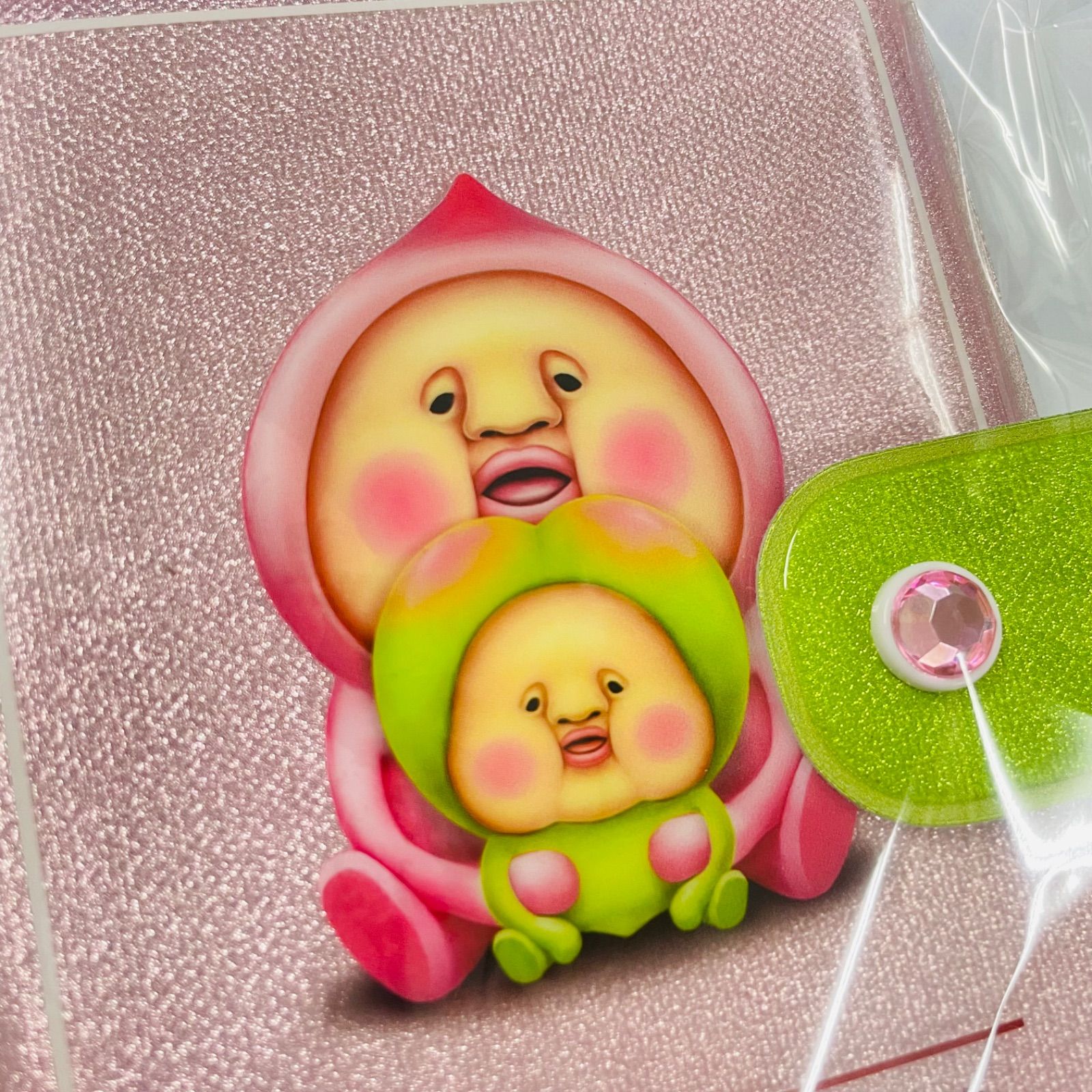 カクレモモジリ＆スモモノウチ柄 こびとづかん キラキラグリッター 