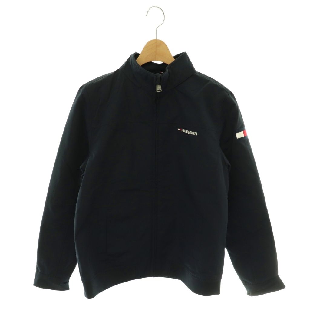 トミーヒルフィガー TOMMY HILFIGER キッズ ジャケット ブルゾン ロゴ フード収納 L/G 12/14 ネイビー /ES ■GY01