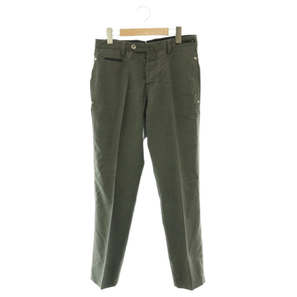 ピーティーゼロウーノ PT01 BARNEYS NEW YORK別注 SILVERCHINO SLIM FIT パンツ スラックス スリム ボタンフライ センタープレス 46 グレー /HS ■GY01