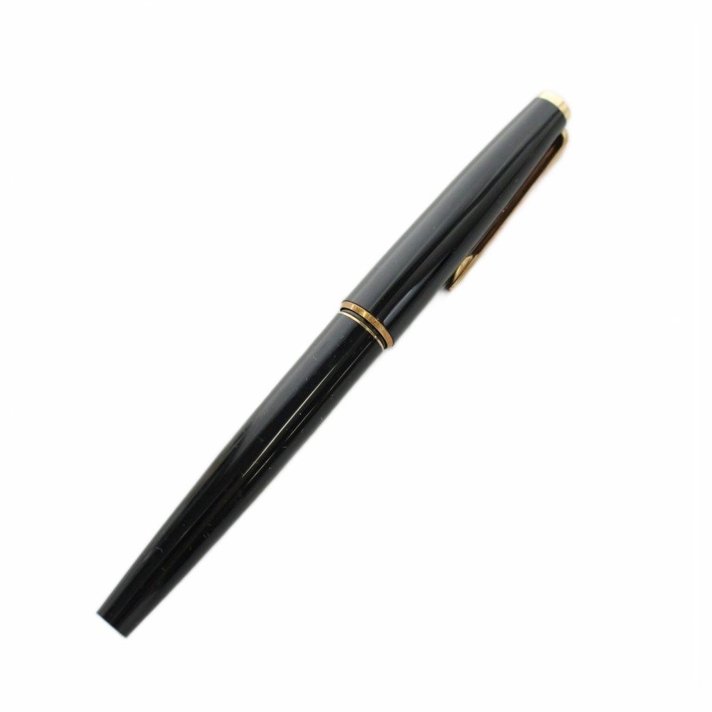 モンブラン MONT BLANC 万年筆 筆記用具 文房具 ロゴ 黒 ブラック /AN73 ■GY11