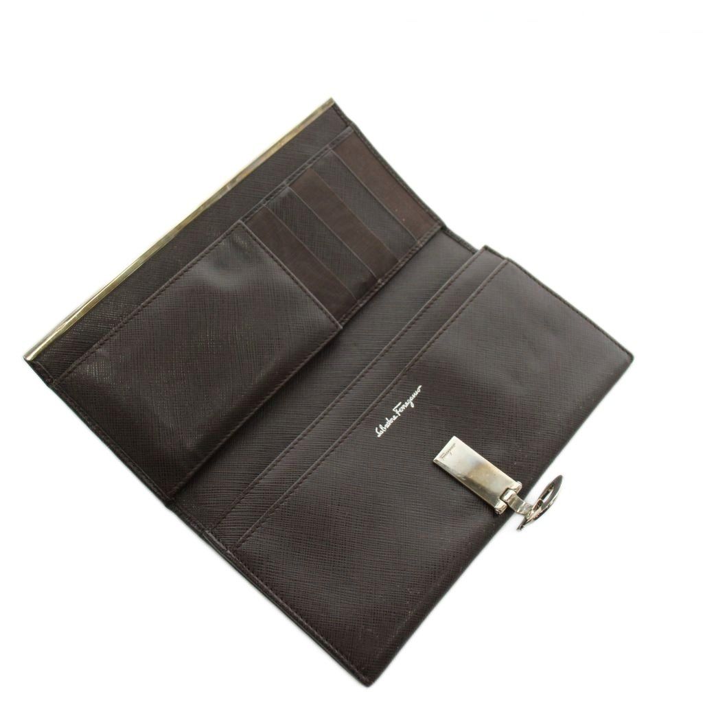 サルヴァトーレフェラガモ Salvatore Ferragamo ガンチーニ 長財布 二