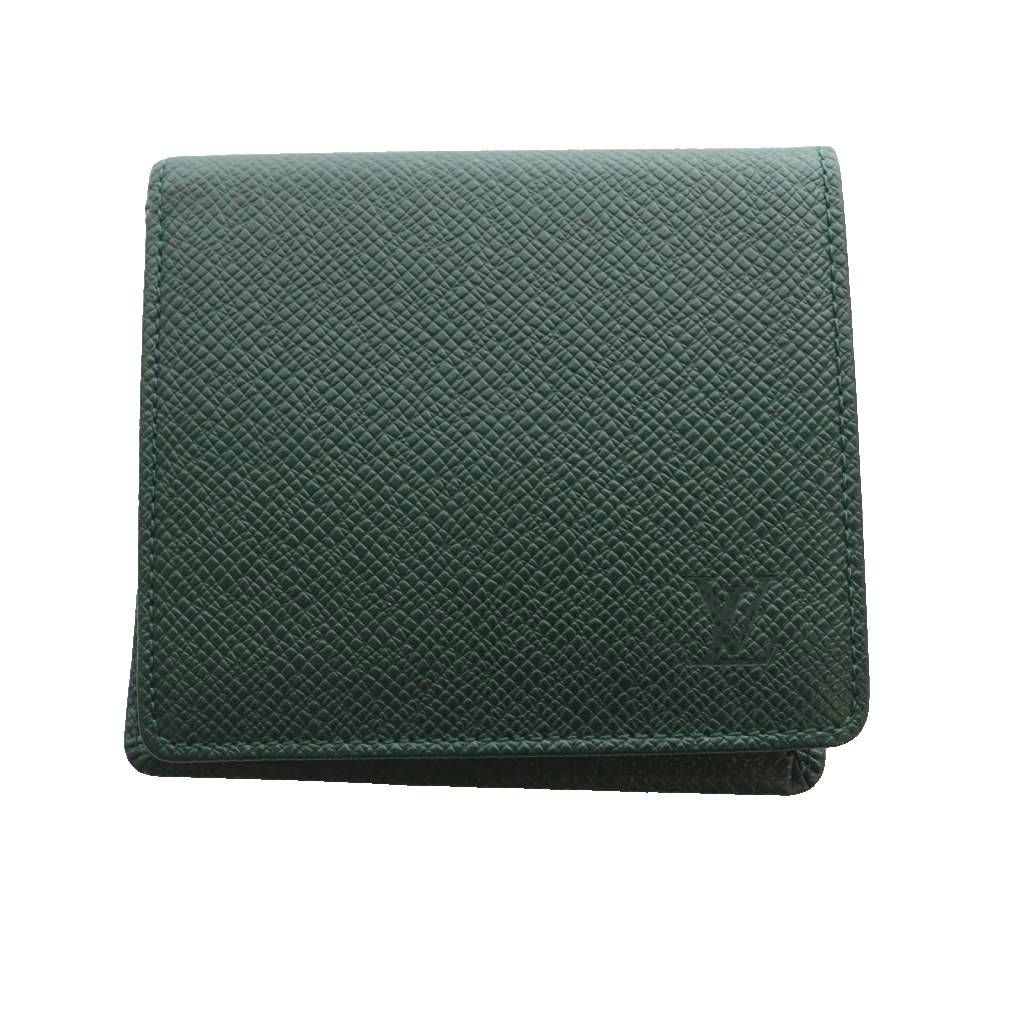 ルイヴィトン LOUIS VUITTON タイガ Taiga 二つ折り財布 ダークグリーン /SS ■OS ■OH ■GY11