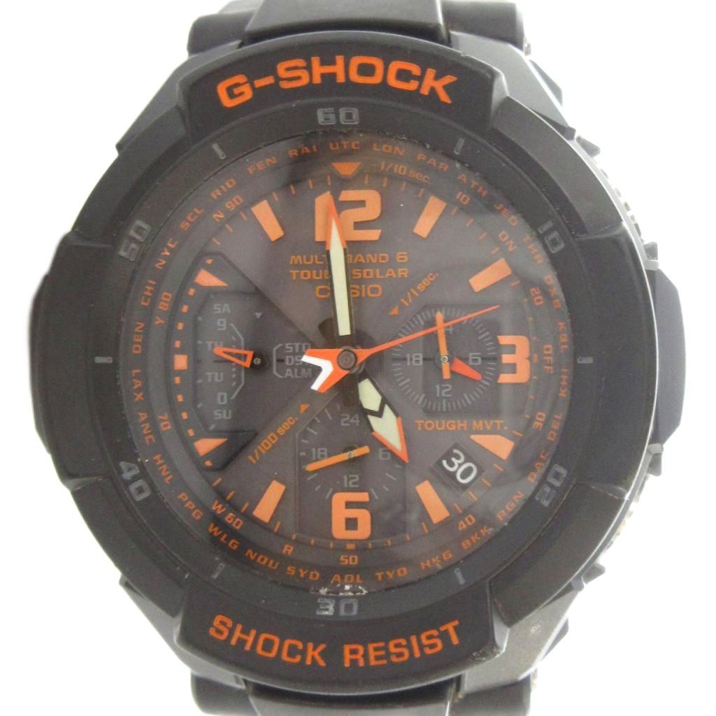 カシオジーショック CASIO G-SHOCK GW-3000B グラビティマスター 腕時計 ウォッチ ソーラー クロノグラフ カレンダー付き 黒 ブラック ■GY18 /MQ