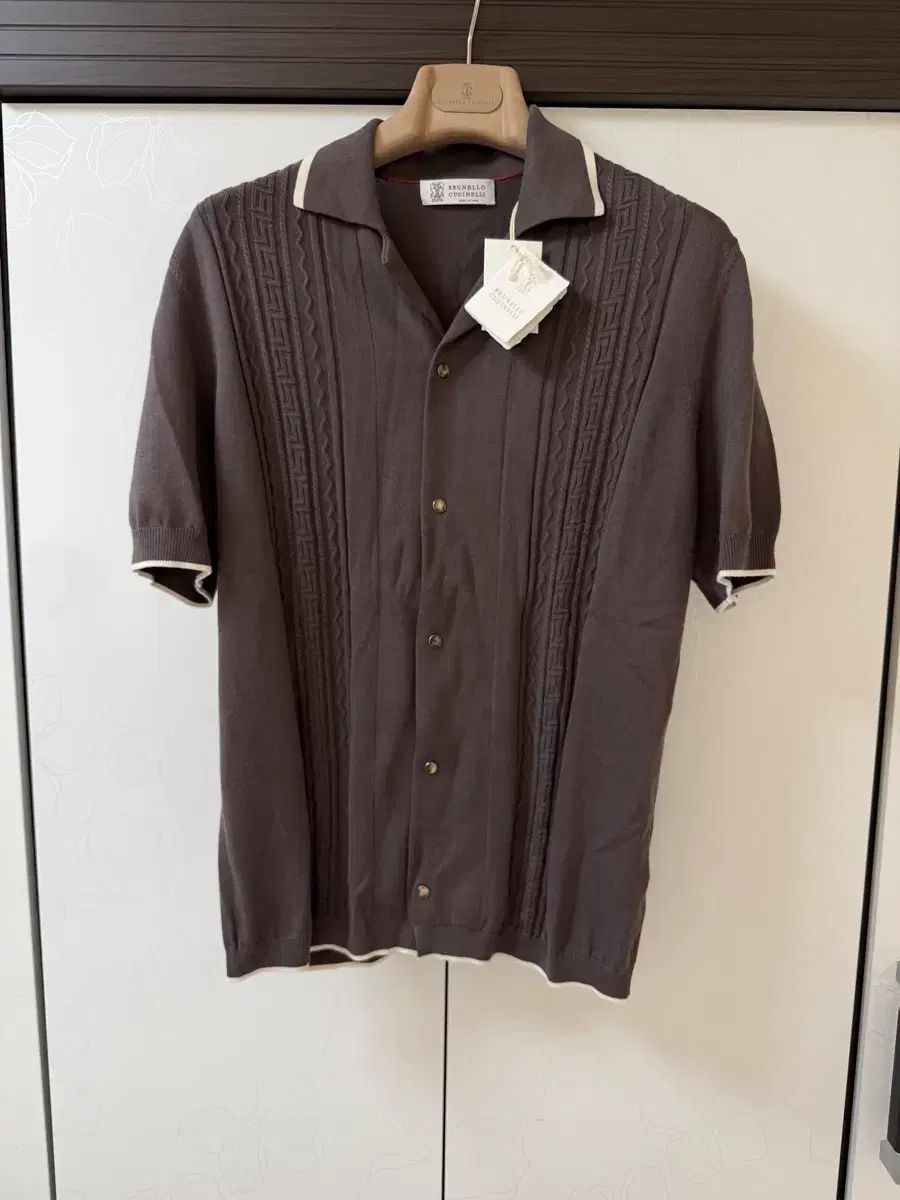 (新品) ブルネロクチネリ ジャカード ニットシャツ
