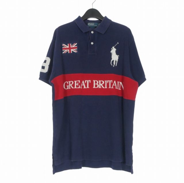 ポロ バイ ラルフローレン Polo by Ralph Lauren ポニー刺繍 10's Great Britain ポロシャツ カットソー 半袖 XL ネイビー 紺 7,722円