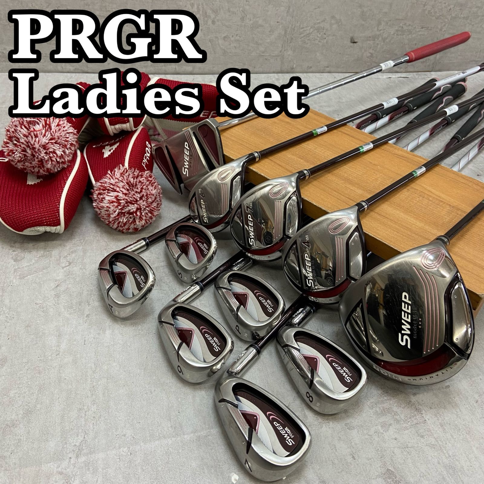 プロギア スウィープ レディースゴルフ クラブ11本セット 右利き用 M-30 L PRGR SWEEP ヘッドカバー付き