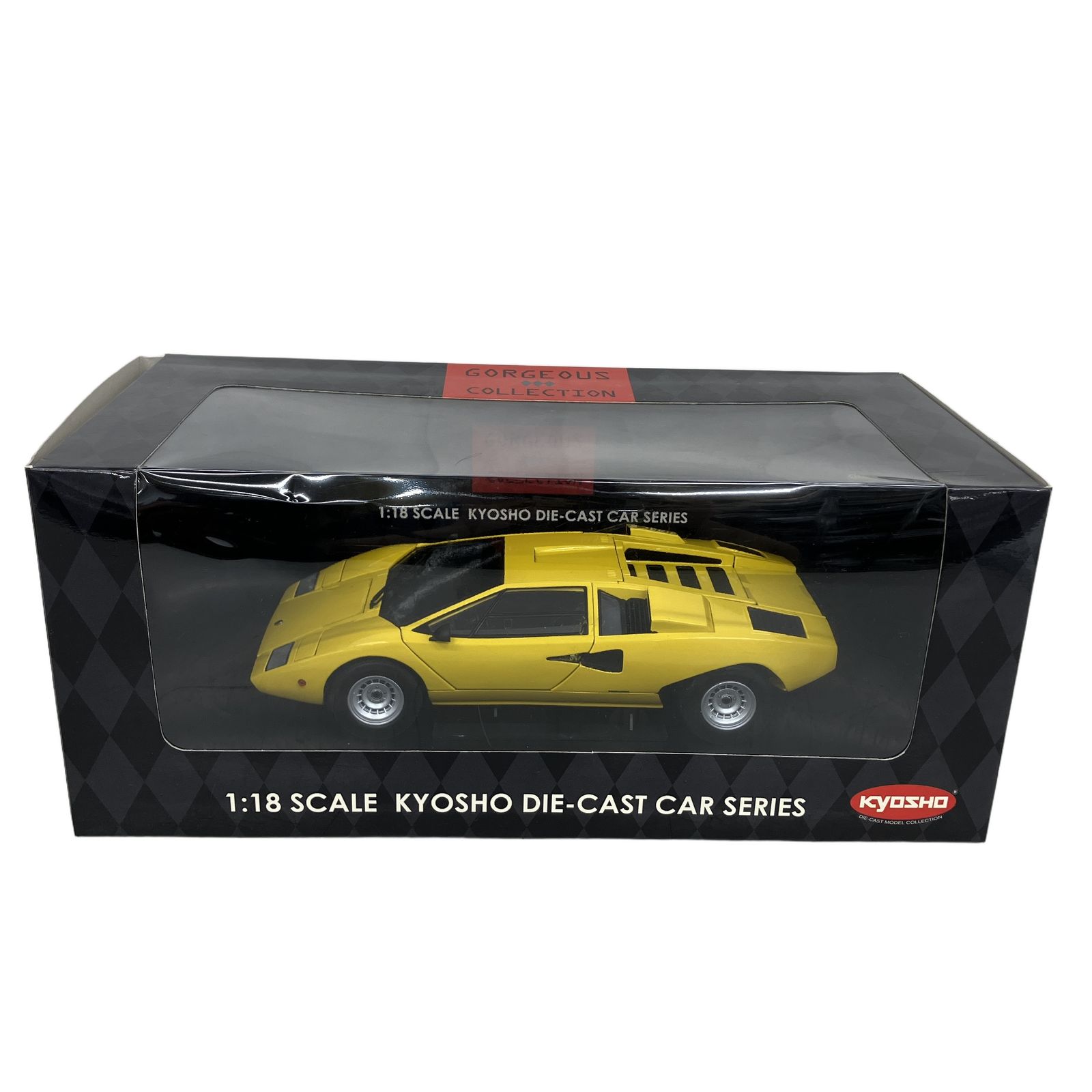 京商 KYOSHO 08321Y 1/18 ランボルギーニ カウンタック LP400 イエロー ミニカー フィギュア 中古 K11227695