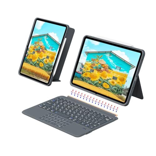 【業界革新版】Ewin iPad A16 11世代/10世代 キーボード付きケース 軽量 460g 標準日本語配列 iPad Air M4/M3/M2 第4/5世代 10.9/11インチ iPad Pro 11インチ 第1/2/3/4世代対応 逆L型entas