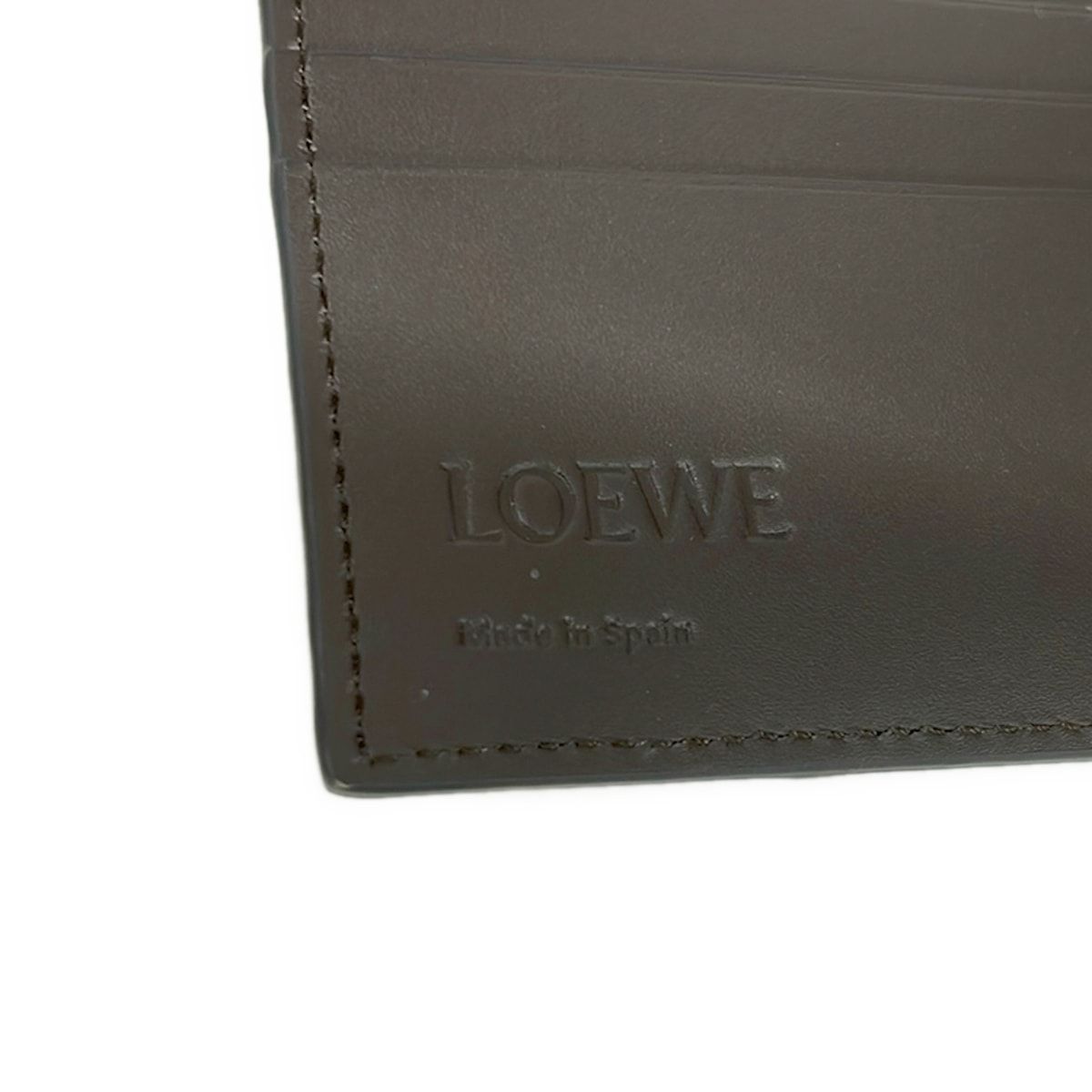 LOEWE(ロエベ) 2つ折り財布美品 パズル グレーベージュ×グレー×ブルー