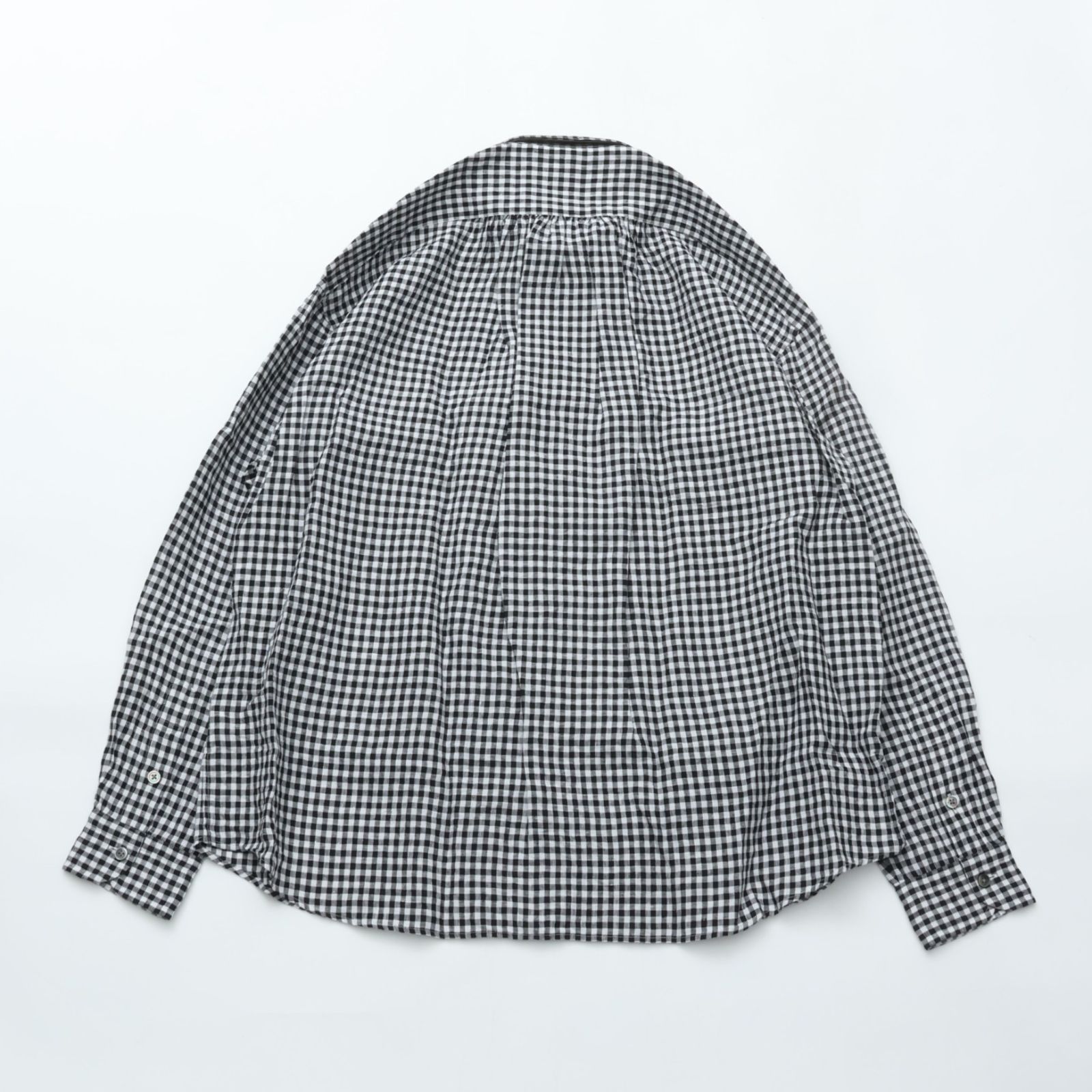 PORTER CLASSICポータークラシック ROLL UP LINEN GINGHAM CHECK SHIRT 