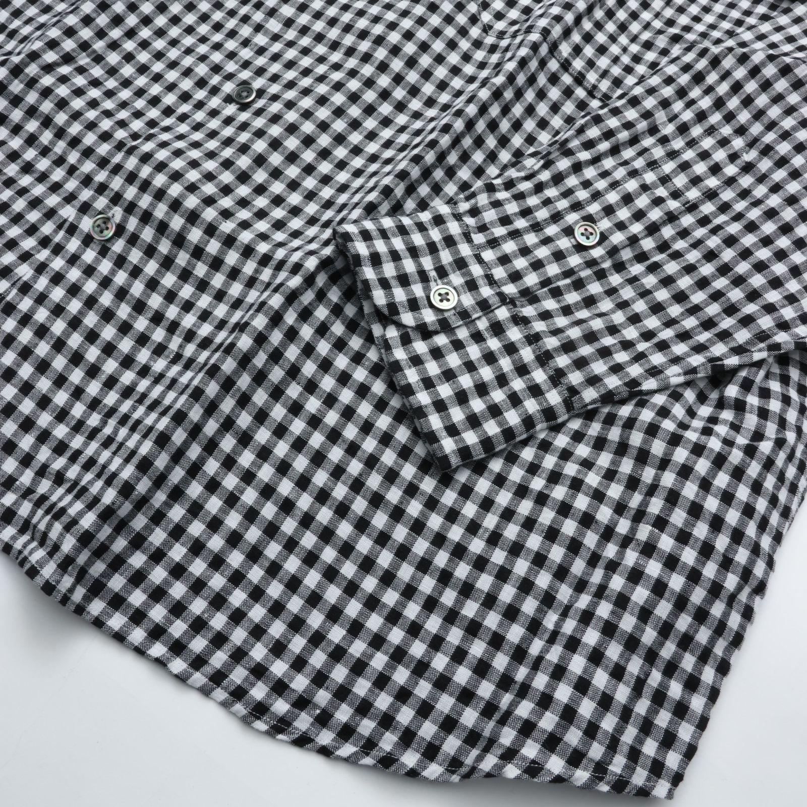 PORTER CLASSICポータークラシック ROLL UP LINEN GINGHAM CHECK SHIRT 
