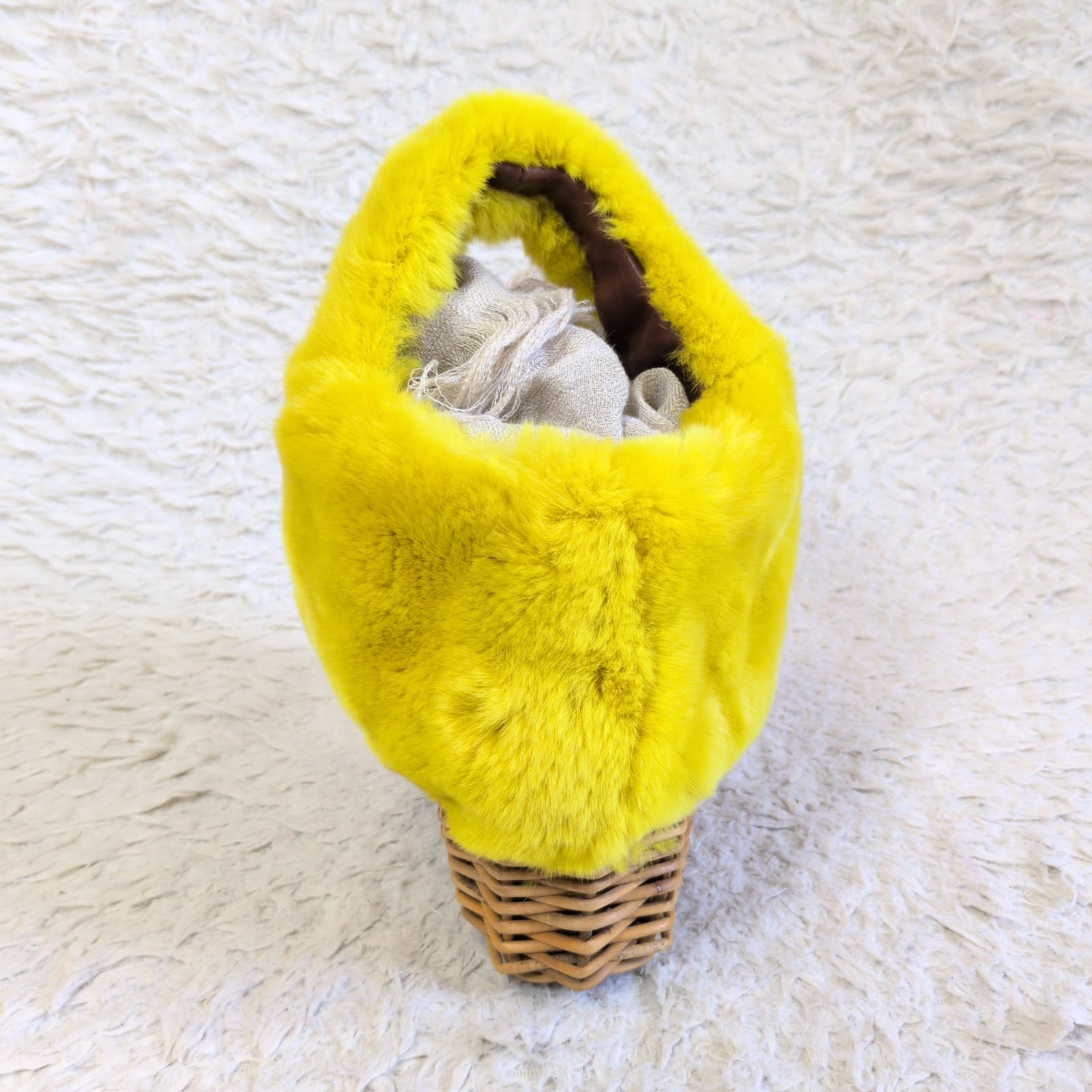 希少✨美品✨️eb.a.gos エバゴス ebagos ファーカゴバッグ ボア 籠 希少✨美品✨️eb.a.gos エバゴス ebagos ファーカゴバッグ ボア 籠