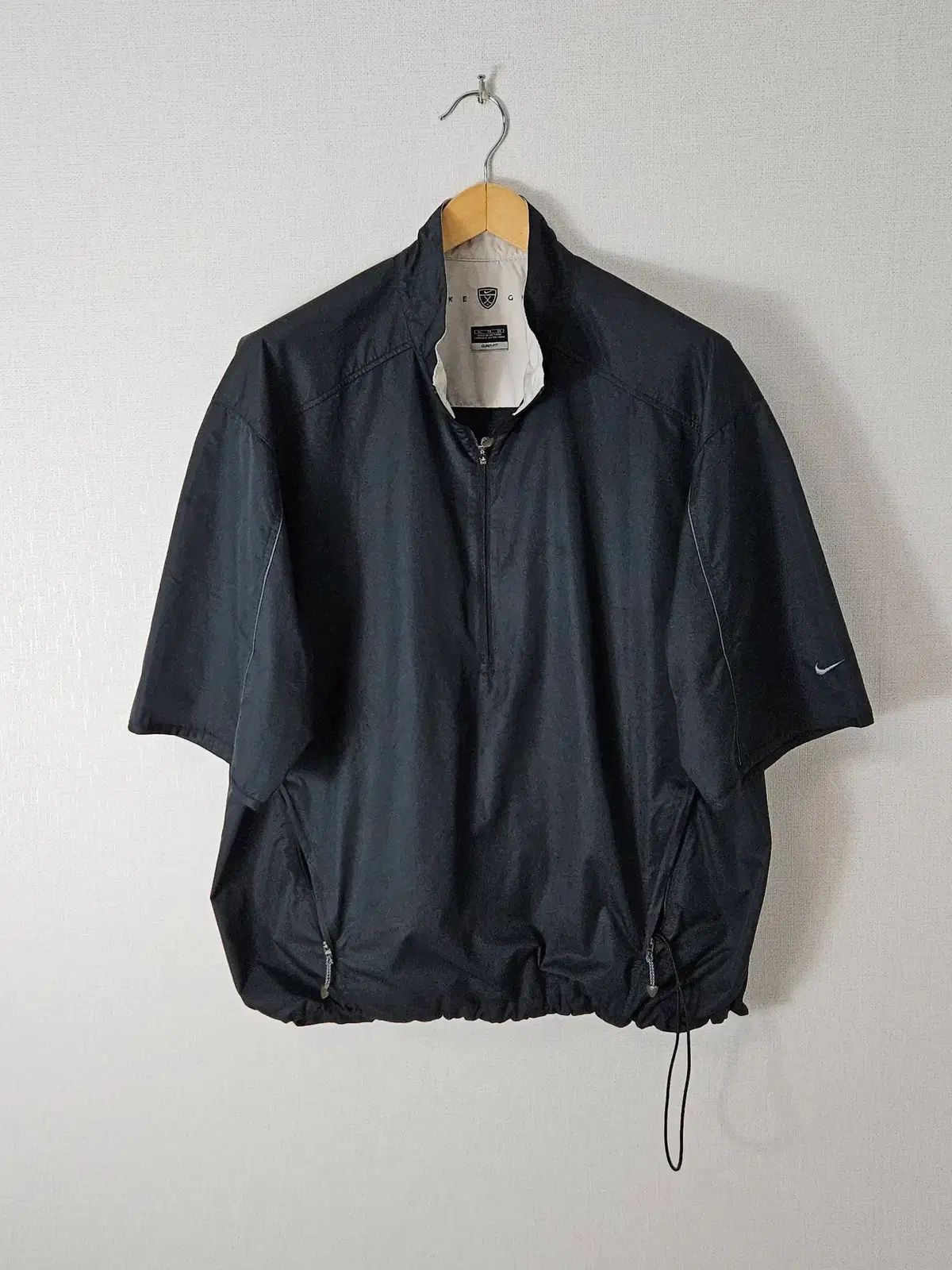 00s NIKE ゴルフ シャーリング ウーブン 半袖 機能性 オールドスクール トラックシャツ XL