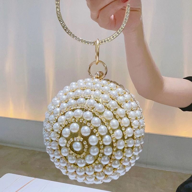 新品 パーティーバッグ 結婚式 パール がま口 シルバー ゴールド サブ クラッチ レディース ショルダー おしゃれ 丸 円 ミニ 小さめ 大人 54