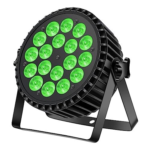 10Wx18 LED ステージライト パーライト ディスコライト舞台照明ランプ 上り式 音声起動 RGBW ストロボ調光 おしゃれ DMX多色変更 カラオケ/結婚式/ディスコ/演出/舞台/パーティー/クラブ 国内発送 2711d326