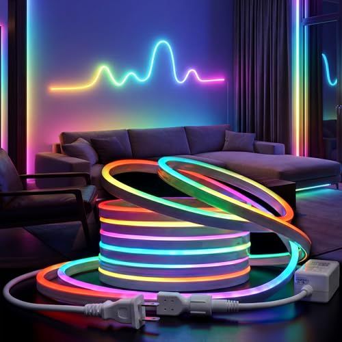 SPAHER LEDテープライト RGBIC チューブライト 調光調色 APP制御 音声同期 防水 リニア発光 曲がりやすい 取付簡単 目に優しい 間接照明 飾り 2メートル 国内発送 24688f07