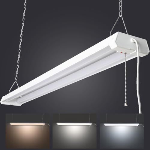 LEDベースライト プルスイッチ付き 120cm 40W 3段階調色 昼光色 昼白色 電球色 省エネ 高輝度 連結可能 40W型 LED蛍光灯 器具一体型 40W形 2灯相当 ACプラグ付 ベースライト プルスイッチ 照明 ひもスイッチ 一体 4d4bb40a
