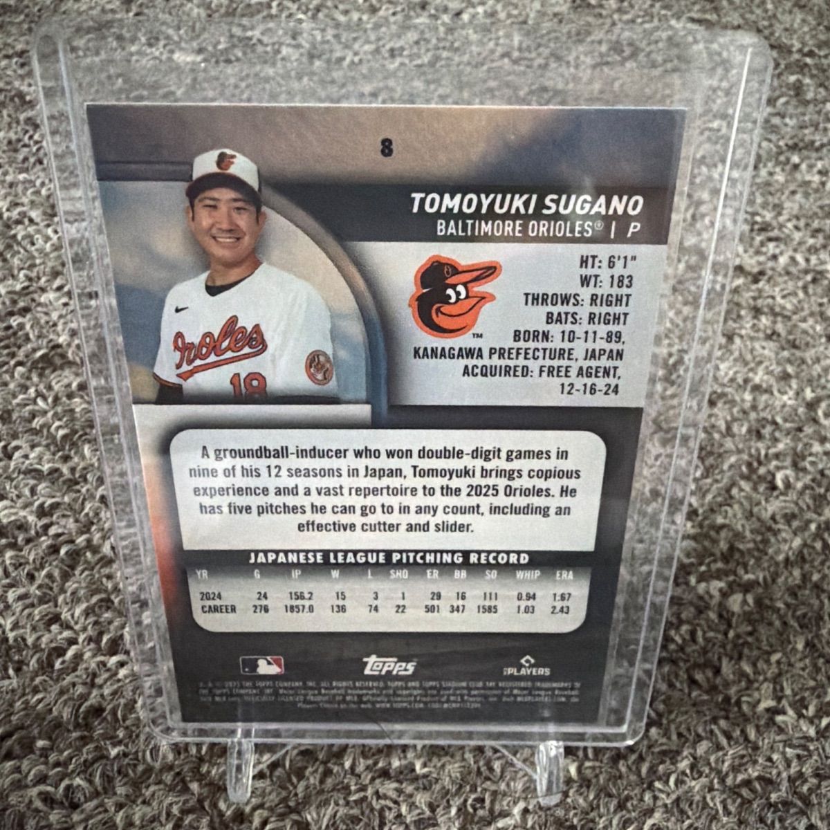 2025 topps stadium club RC ボルチモア・オリオールズ 菅野智之