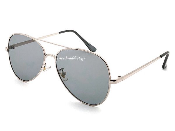 W BRIDGE TEARDROP SUNGLASS GOLD × LIGHT SMOKE/Wブリッジ ティアドロップ サングラス 金 ライトスモーク カラーレンズ ブリッジバー パイロット