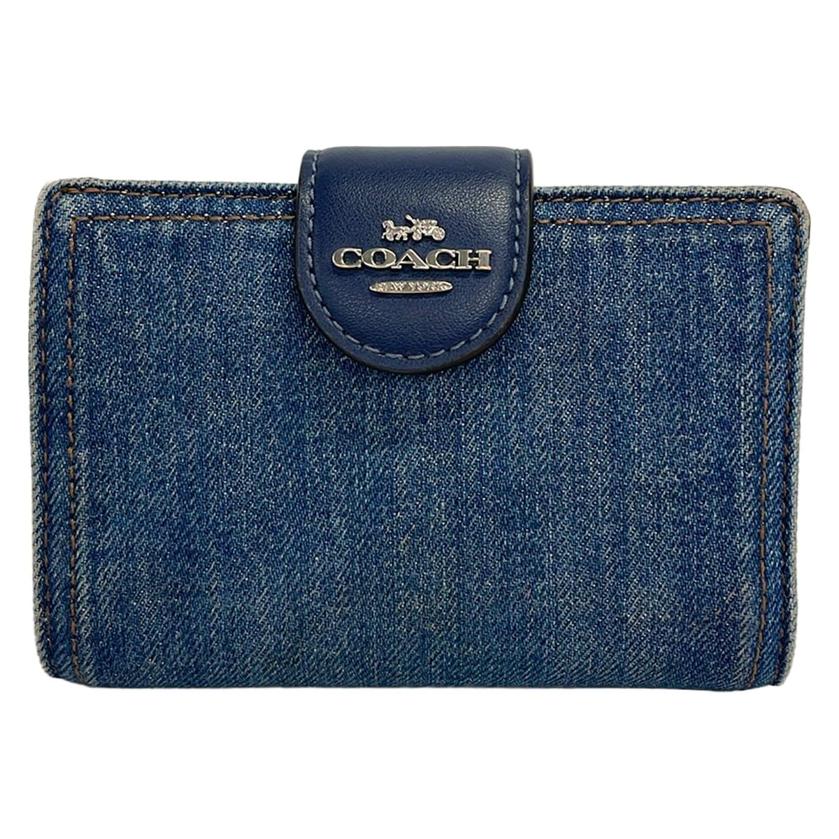 COACH(コーチ) 2つ折り財布 - CAO96 ネイビー×ダークネイビー レザー
