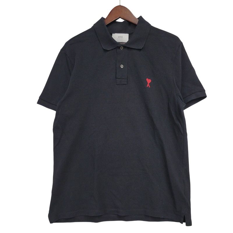 【中古品】 AMI ALEXANDRE MATTIUSSI アミアレクサンドレマチウシ AMI DE COEUR SS POLO SHIRT ショートスリーブ ポロシャツ トップス 【141-260516-kh-08-izu】