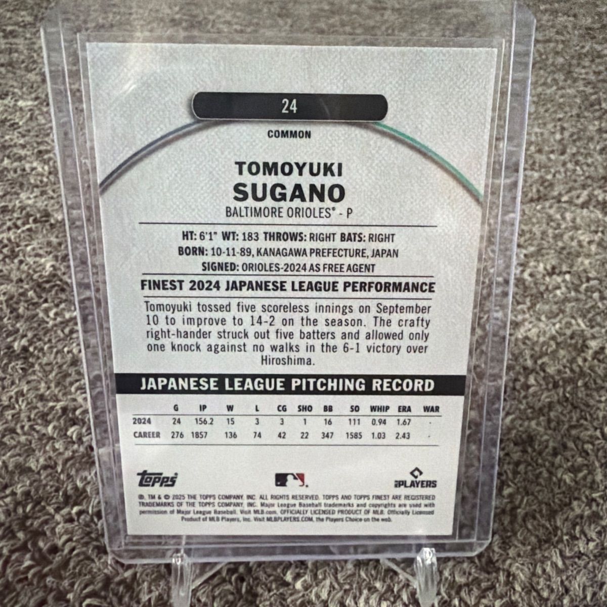 2025 topps finest ボルチモア・オリオールズ RC 菅野智之 - メルカリ