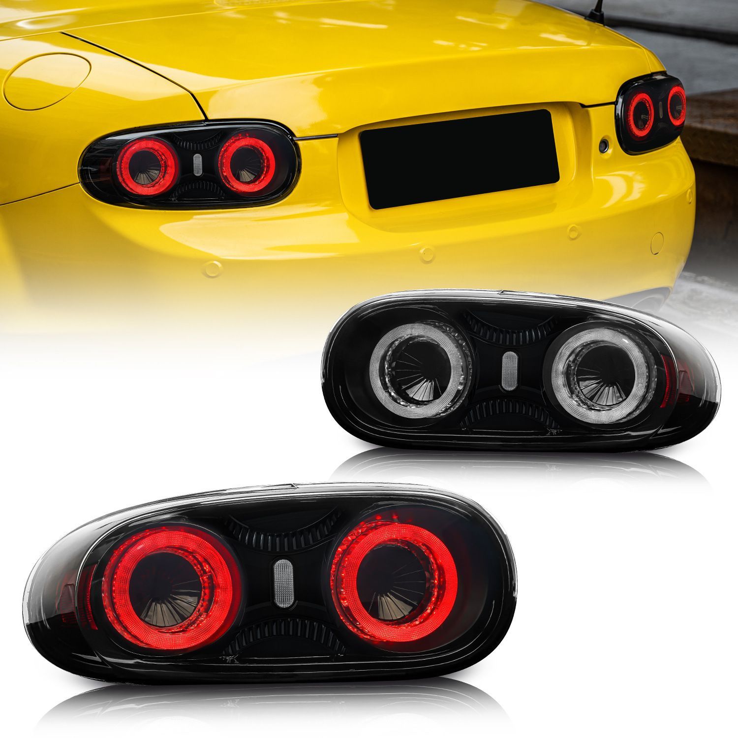 【送料無料】マツダ Mazda MX-5 NC 2008-2015 専用 テールランプ 高輝度 後部灯 流れるウインカー RGB 茶色 透明 夜間視認性向上 ドレスアップ 安全演出 耐久性抜群 車検対応 1対セット