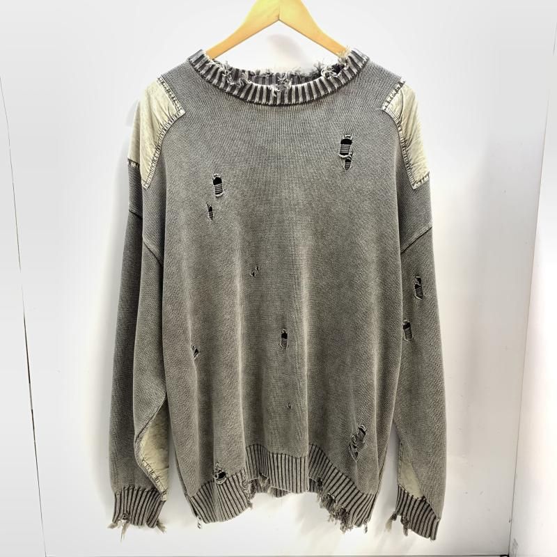 【中古】Danke Schon. ダメージ加工ニット サイズL ベージュ 25A-LKNL041-DS ダンケシェーン[92] 7,292円