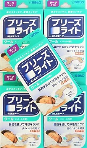 ［まとめ売り］ブリーズライト クール ラージサイズ ベージュ色タイプ 10枚入り×５個