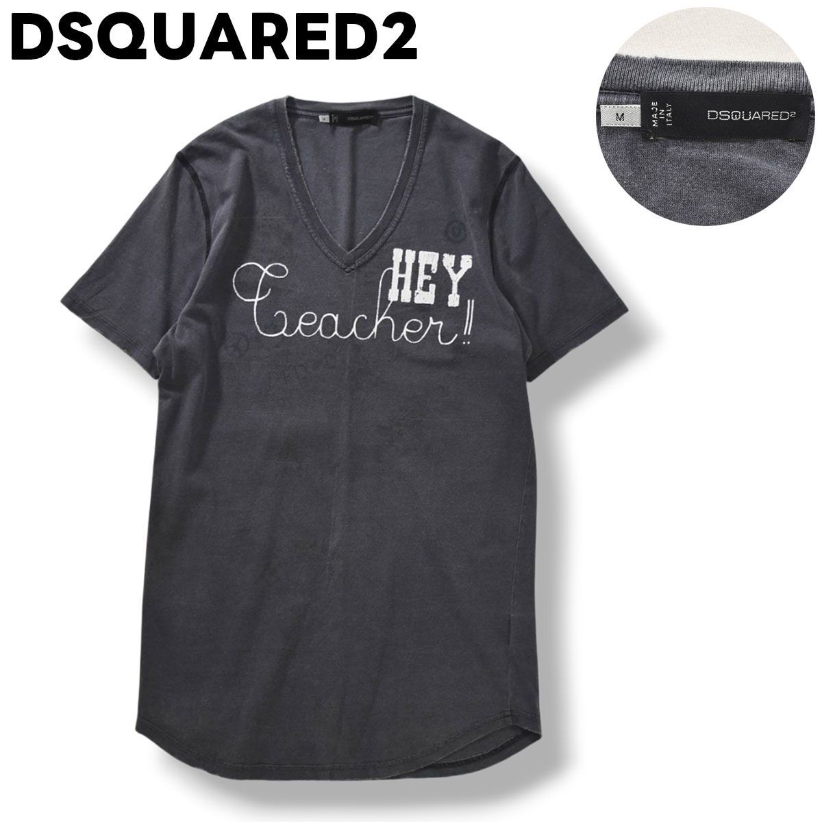 人気】 イタリア製 ディースクエアード DSQUARED2 ダメージ 加工 V 