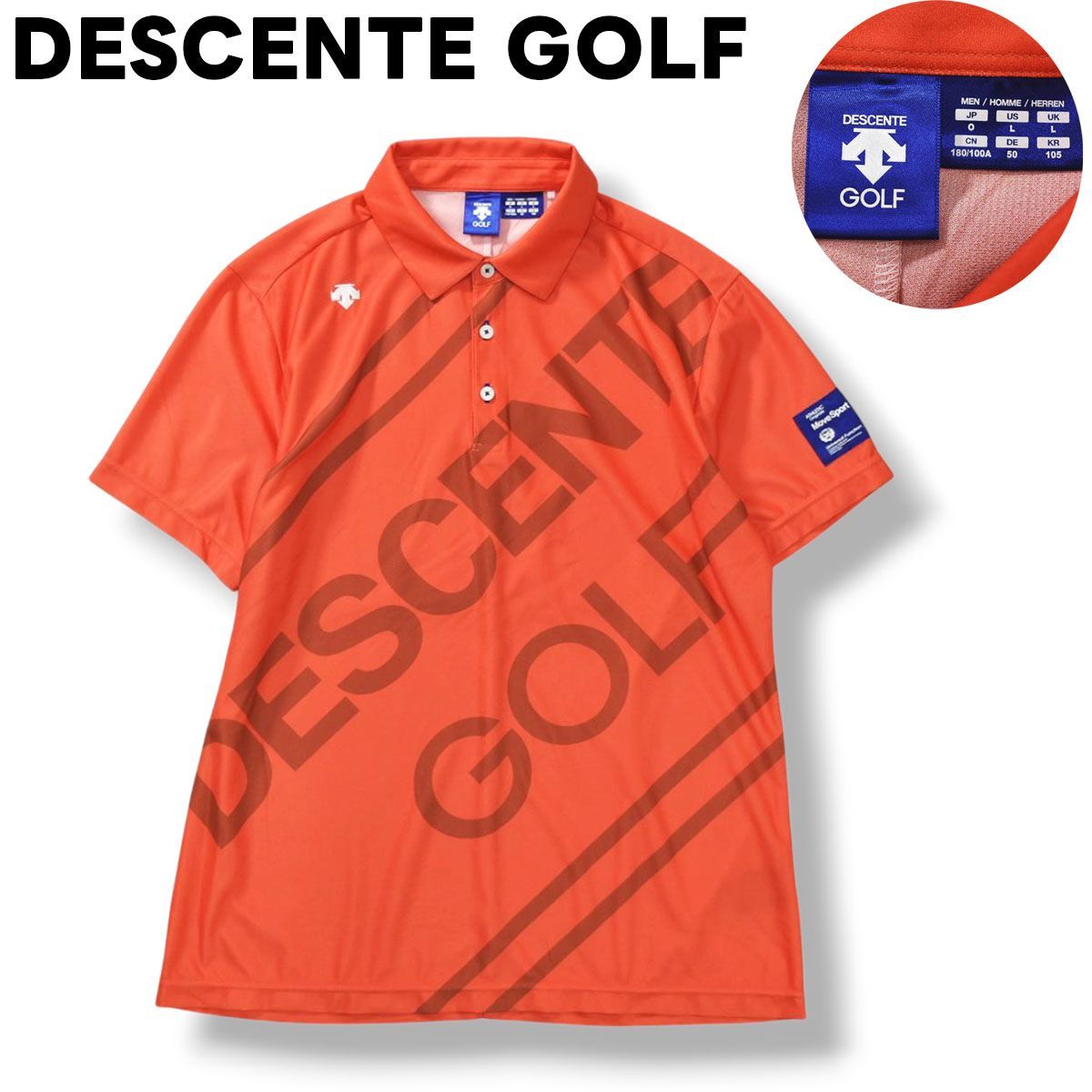 デサント ゴルフ セットアップ 上下セット　ポロシャツ　スカートオレンジ　M デサント ゴルフ DESCENTE GOLF ムーブ スポーツ MOVE SPORT 半袖