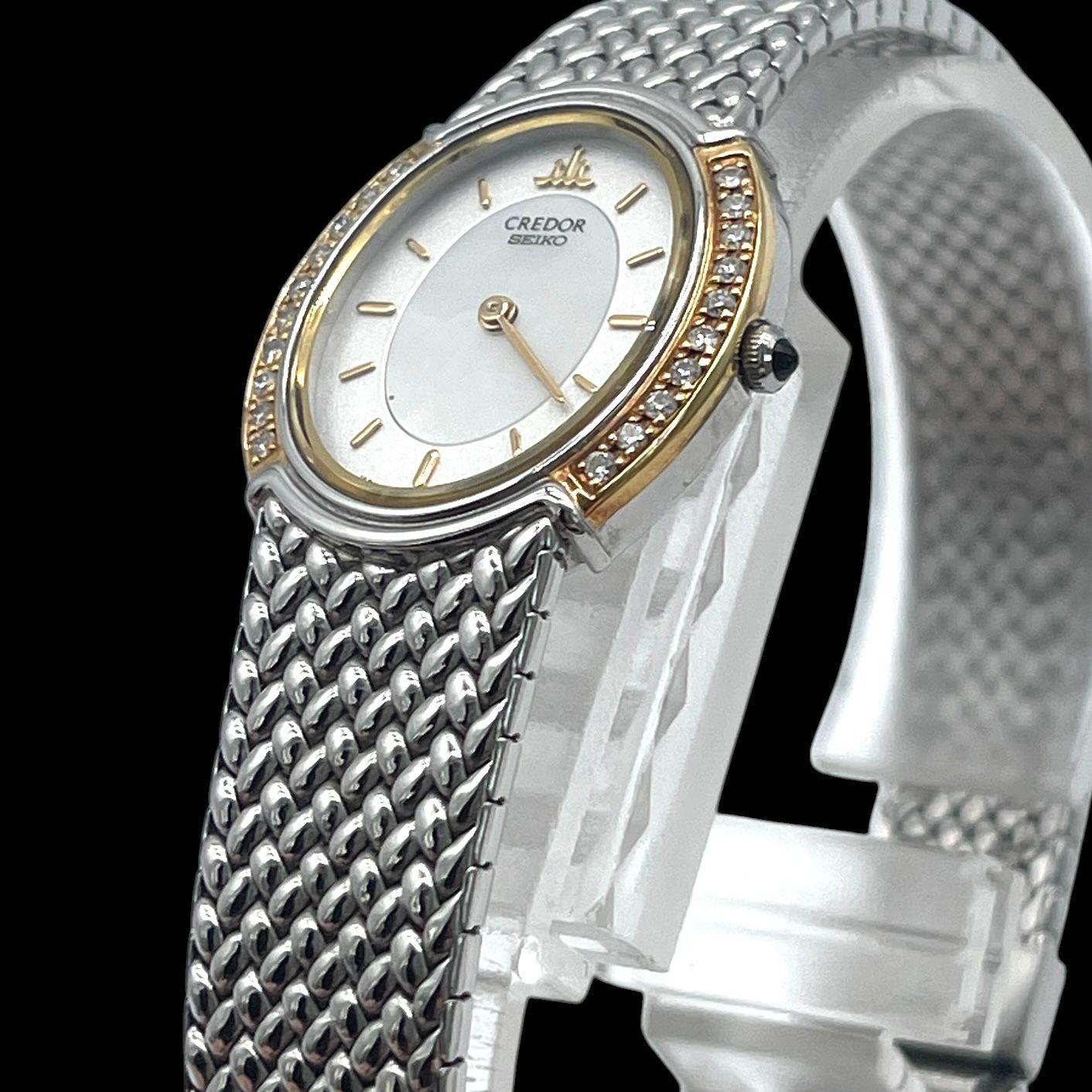 新品電池 稼働品 CREDOR SEIKO クレドール セイコー 18KT SS