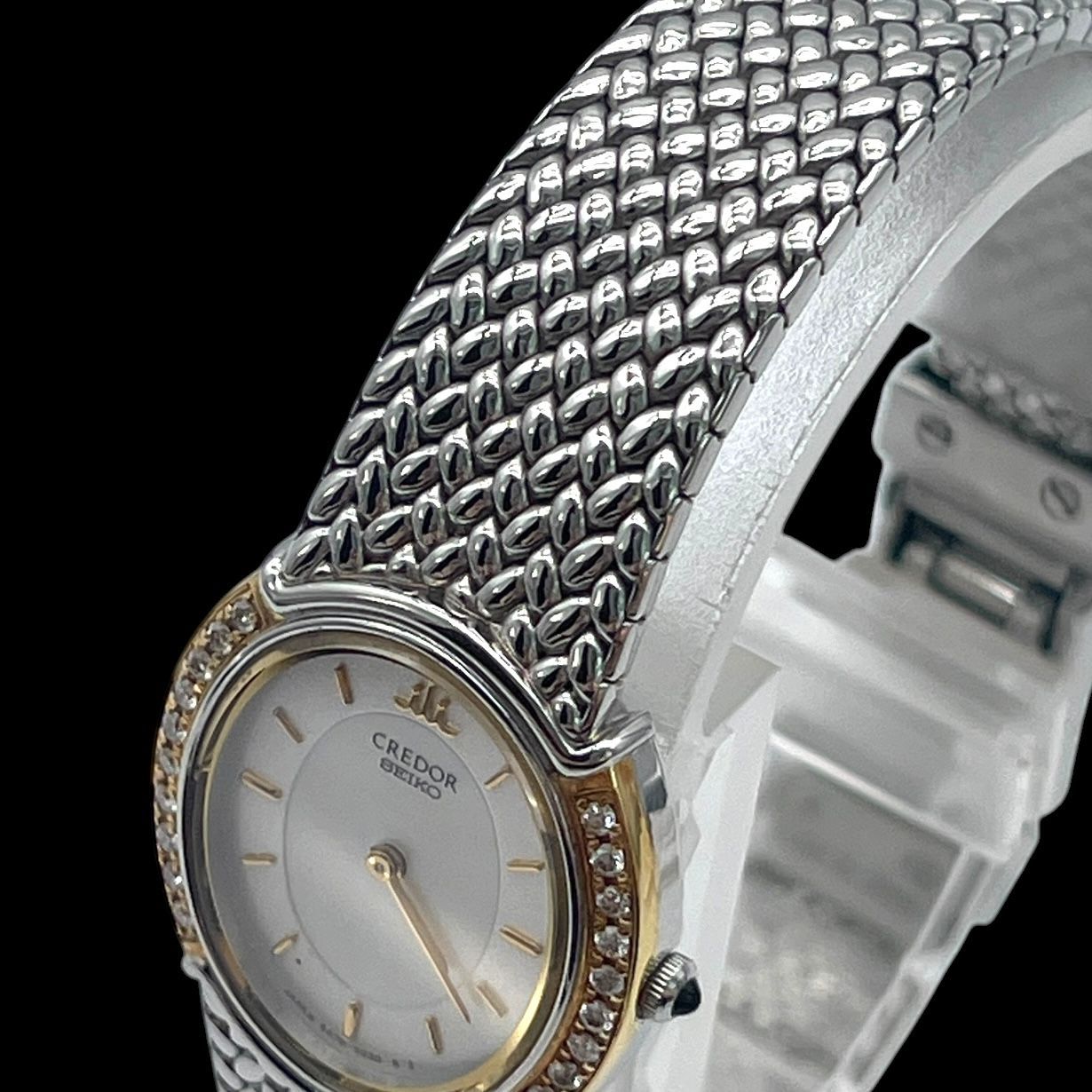 新品電池 稼働品 CREDOR SEIKO クレドール セイコー 18KT SS 