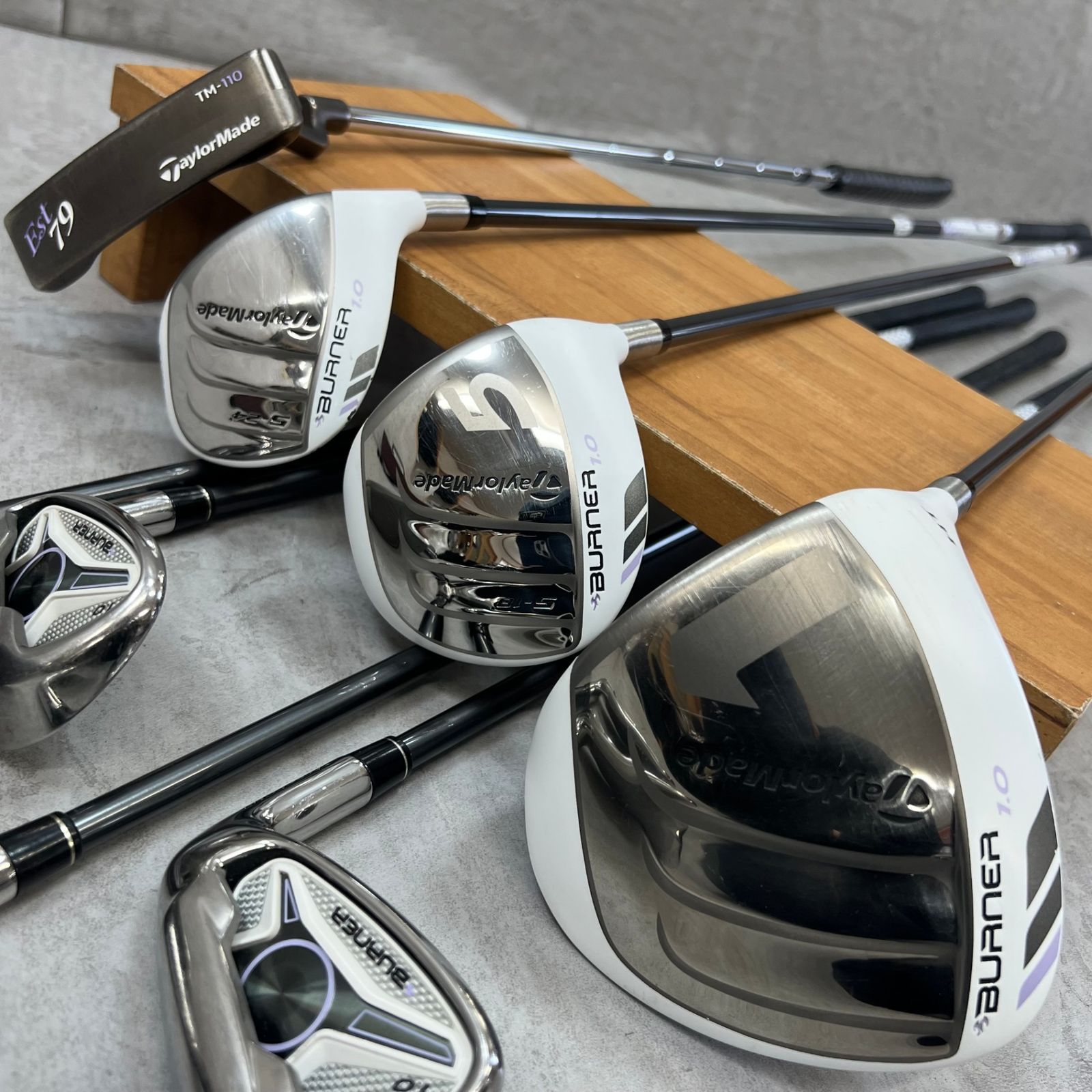 TaylorMade BURNER テーラーメイド バーナー ゴルフクラブセット 希少レフティ】【アイアン新品】TaylorMade BURNER テーラーメイド
