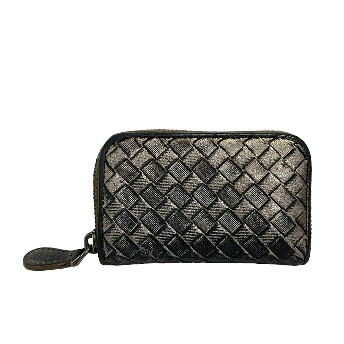 BOTTEGA VENETA(ボッテガヴェネタ) コインケース イントレチャート 114075 ブロンズ ラウンドファスナー レザー