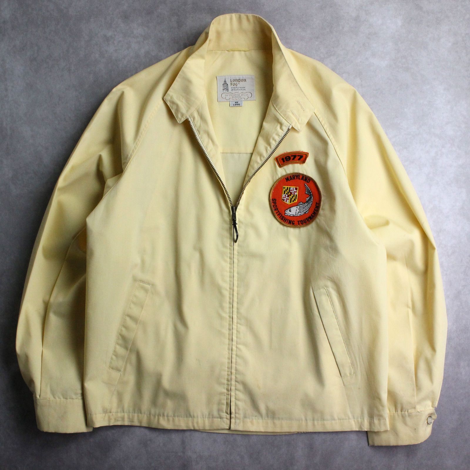 70s LONDON FOG 春夏 ビンテージ ブルゾン ワッペン付き SIZE42