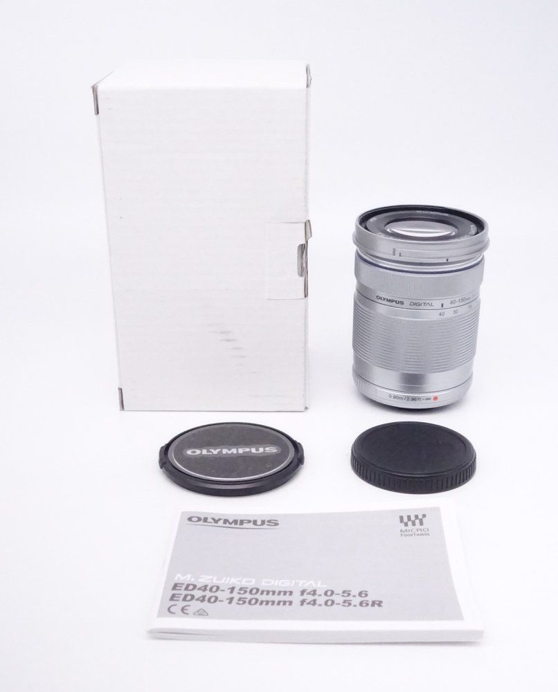 【極上品】OLYMPUS オリンパス M.ZUIKO DIGITAL 40-150mm F4.0-5.6 R シルバー [W2605019A]