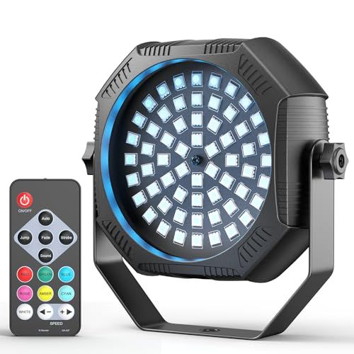 【新品】ステージライト 60LED 充電式パーライト RGB舞台照明 ステージライト ディスコライト リモコン付き 点滅 ストロボ（1-25HZ）USB充電 12時間使用可能ライブ/コンサート/舞台/パーティー/DJ/カラオケに最適 (１個) f1471449