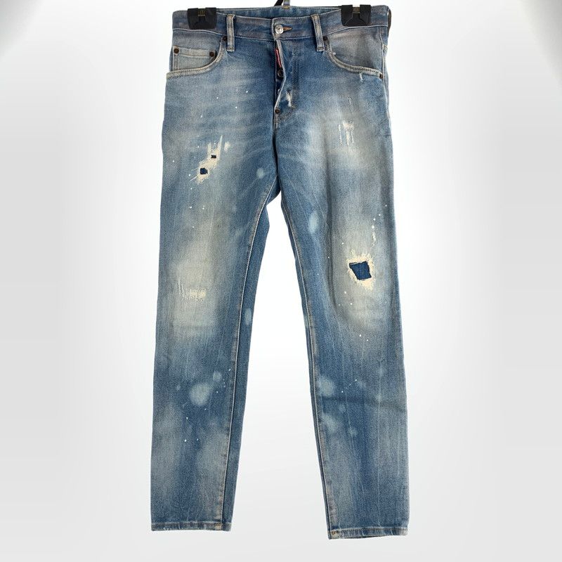 【中古品】 DSQUARED2 ディースクエアード2 SKATER JEANS スケーター ジーンズ パンツ デニム ダメージ メンズ 46サイズ 【152-260516-io-01-fuzh】