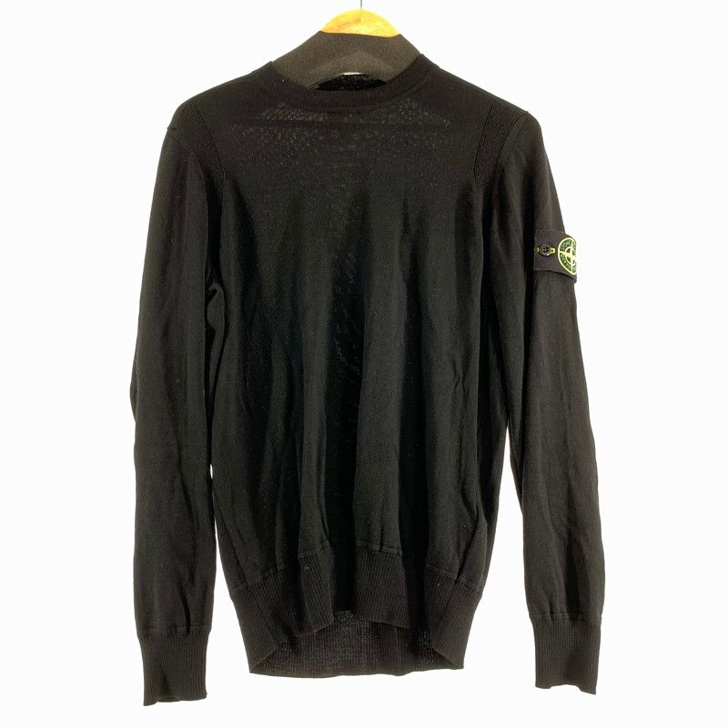 【中古品】 STONE ISLAND ストーンアイランド CREWNECK KNIT クルーネック ニット セーター メンズ Sサイズ ブラック 【141-260516-io-03-fuzh】