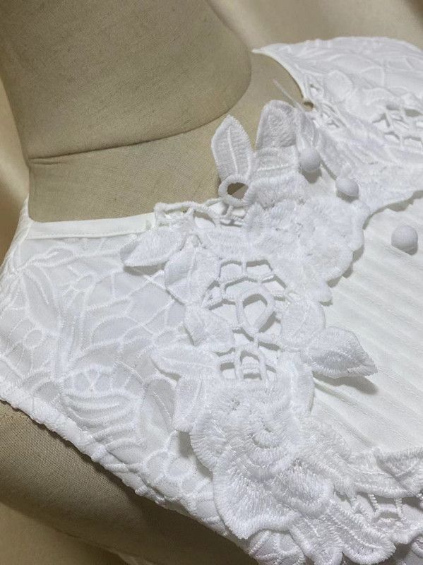 新品 チャイナドレス風 ワンピース レース レディース 春夏秋 ミモレ丈 スリム ノースリーブ 白 ホワイト パーティードレス 結婚式 着痩せ OL 通勤 二次会 普段着 キレイめ エレガント 005