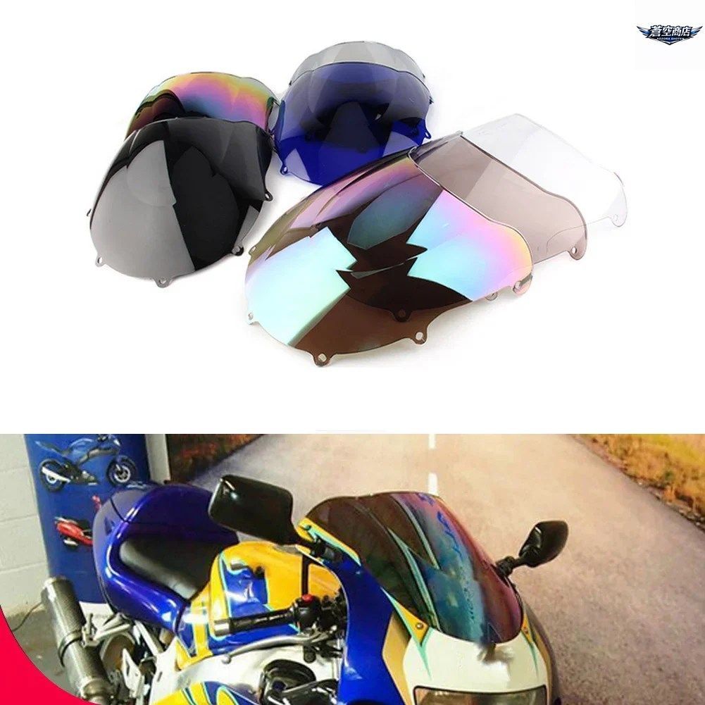 オートバイ用ダブルバブルウインドシールドディフレクタープロテクターウインドスクリーン 750 1996 - 99 GSXR600 GSXR750
