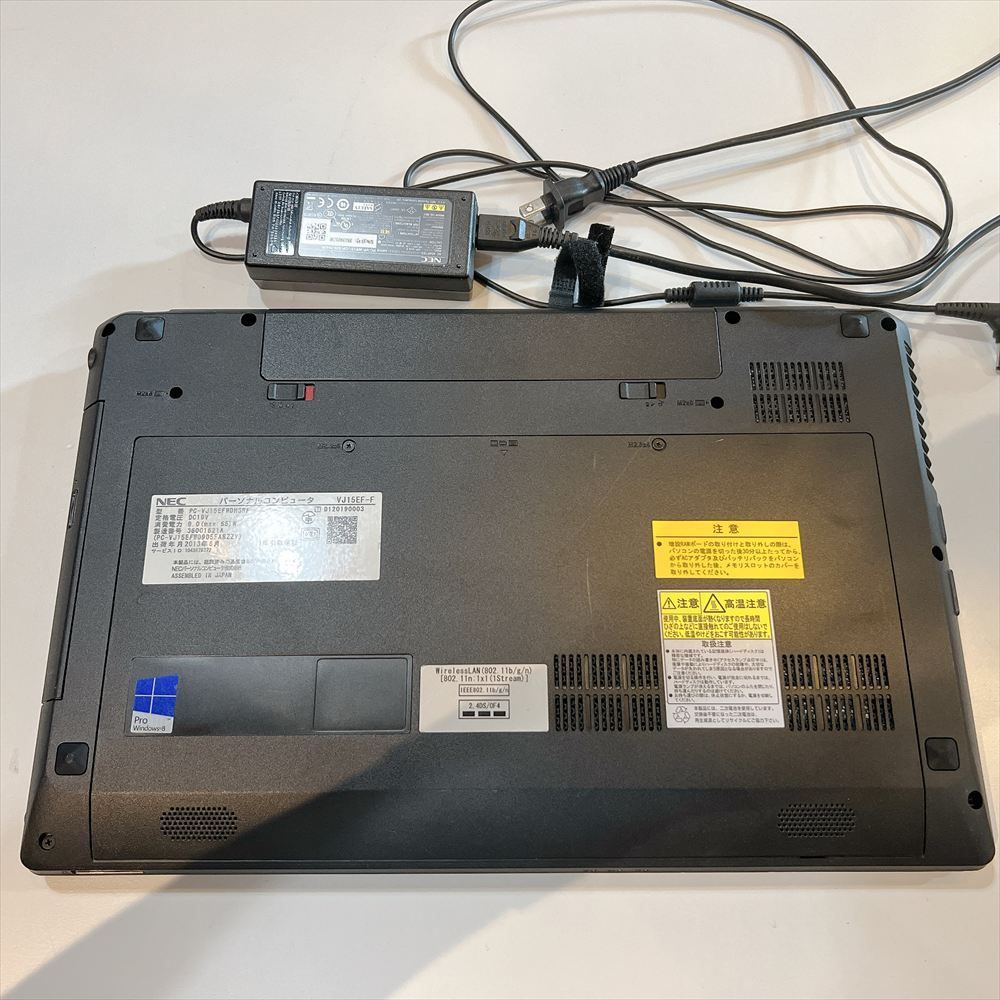 ジャンクPC】 NEC Versapro VK15EF-F ノートPC メモリ4GB HDDなし HJ