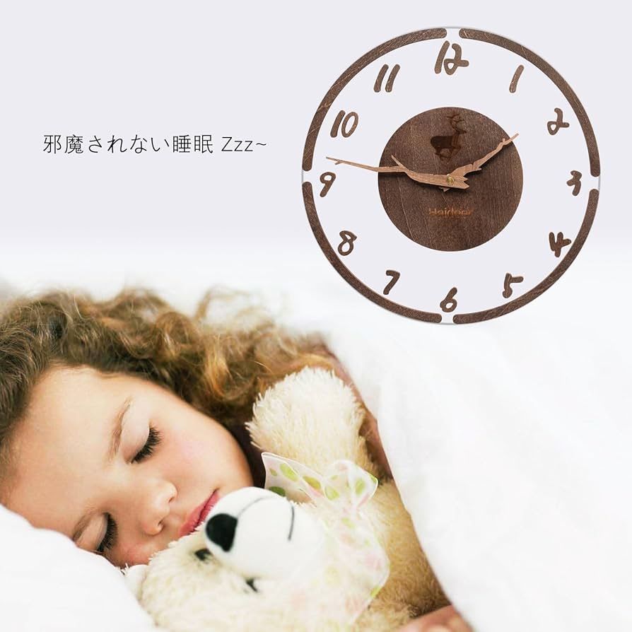 掛け時計 静音 連続秒針 透明 木製 アナログ 掛け時計 時計 壁掛け