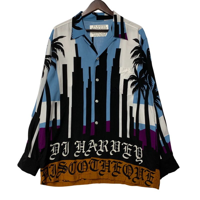 【中古品】 WACKO MARIA ワコマリア × DJ HARVEY DJハーヴィー L/S HAWAIIAN SHIRT ロングスリーブ ハワイアンシャツ 長袖 トップス 【142-260516-as-13-izu】