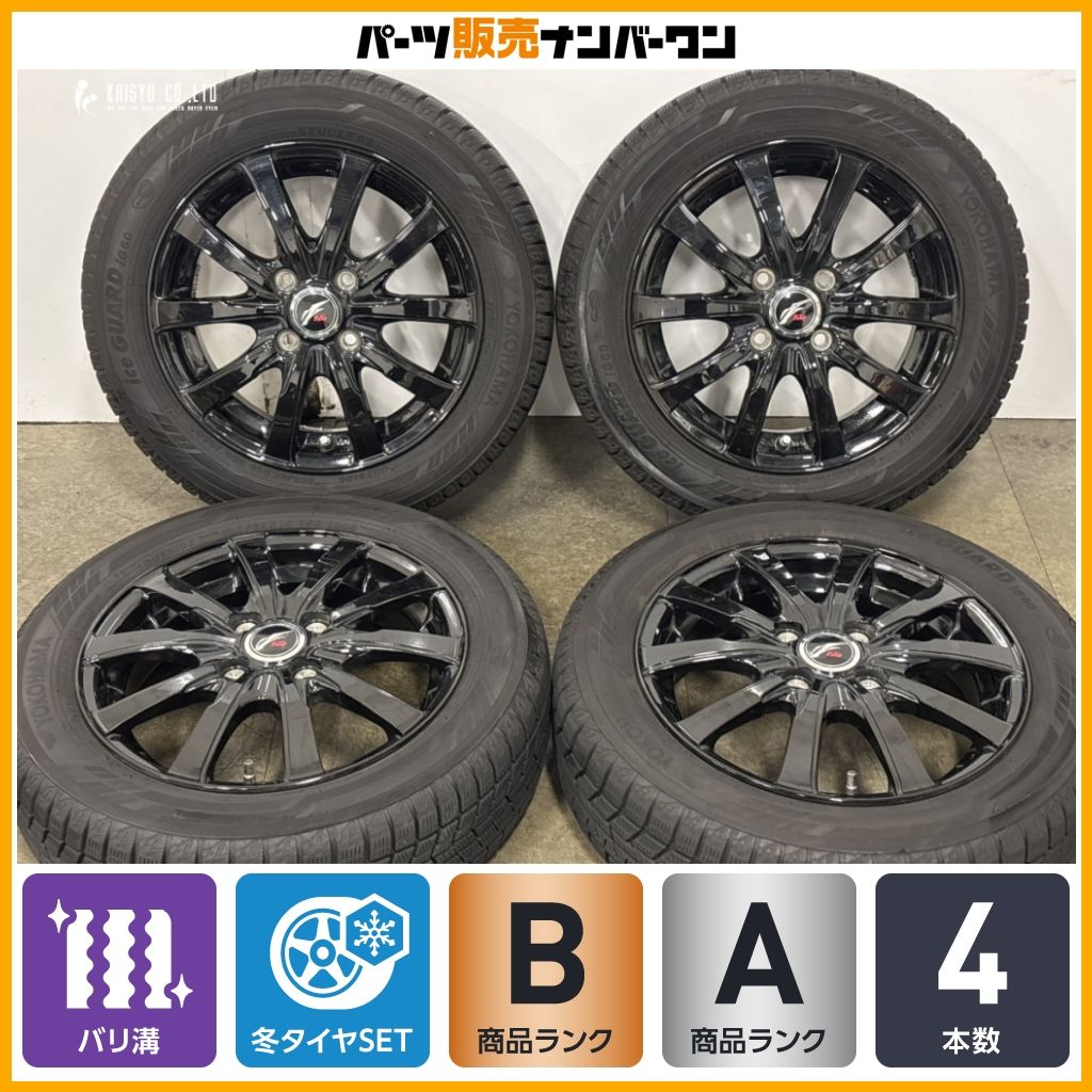 【バリ溝】Fang 14in 4.5J +45 PCD100 ヨコハマ アイスガード iG60 155/65R14 N-BOX N-WGN デイズ アルト ワゴンR スペーシア ミラ 即納可