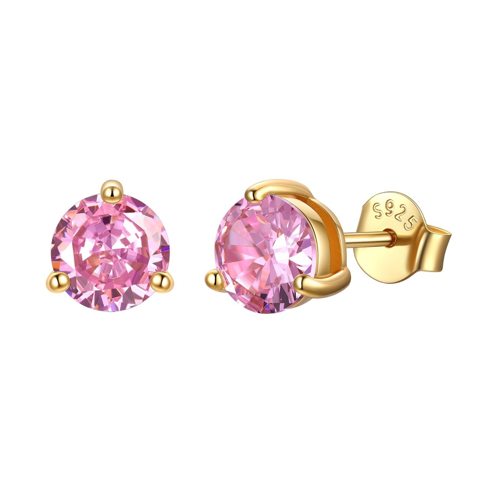 【在庫セール】金属アレルギー対応 シルバー925 イヤリング ピアス レディース メンズ つけっぱなし カラフル 5~7.5mm ラウンドジルコニア ゴールド ピアス 20g プレゼント ボックス付け