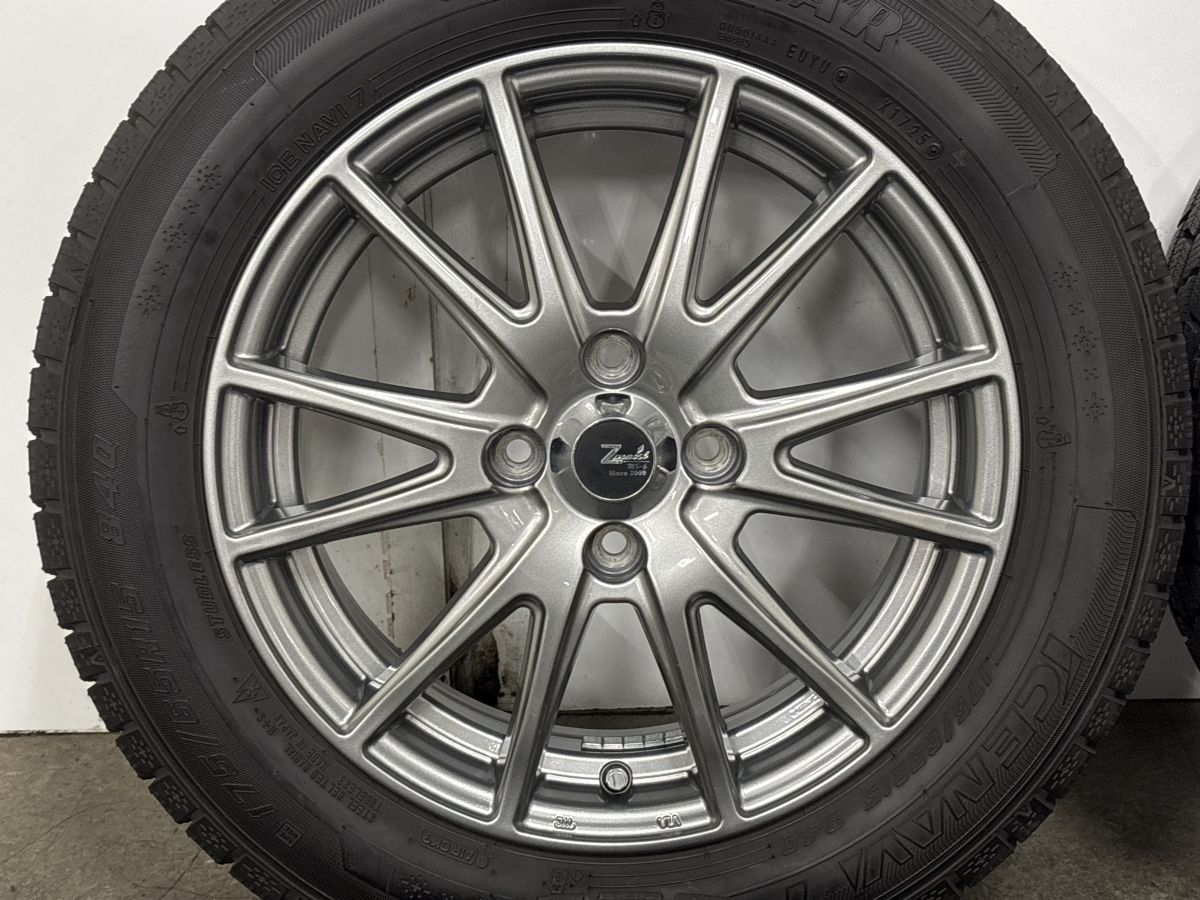 美品 バリ溝】Z-meist MS6 15in 5.5J +43 PCD100 グッドイヤー アイス