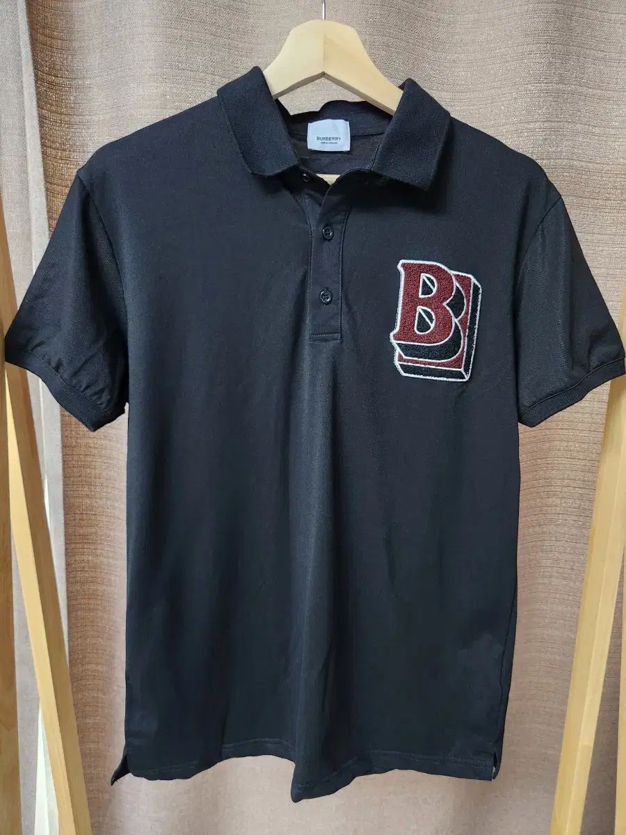 バーバリー Bロゴ ブラック 半袖 ポロTシャツ